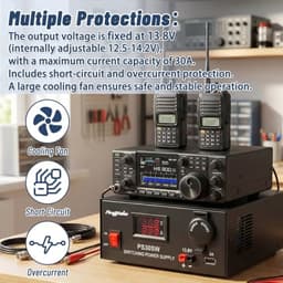 DC Bench Power Supply 30A 13.8V, 220V AC Input Regulated Power Supply for Radio, USB+Anderson+Cigarette Lighter Socket, Home Lab Benchtop AC-to-DC