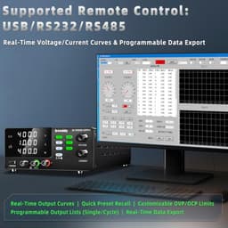 PC Programmable DC Power Supply Variable 0~400V 0~1A,boruidy High Voltage Bench Power Supply with OCP OVP Memory Storage Encoder Adjustable Regulated