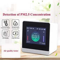 PM2.5 Air Quality Tester TFT Display Electric Temperature and Humidity Meter Thermometer & Hygrometer W/Time Date