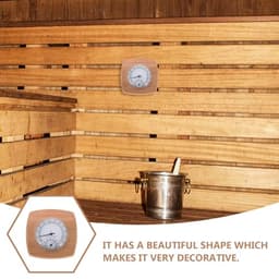 Wood Sauna Thermometer Hygrometer Wall Mounted Indoor Humidity Meter