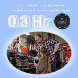 12-36V DC/AC Boat Marine Hour Meter, Quartz Hour Meter, Round Waterproof Hour Gauge Compatible with Boat Truck Engine 748 CHENNIC (Pack of 2)