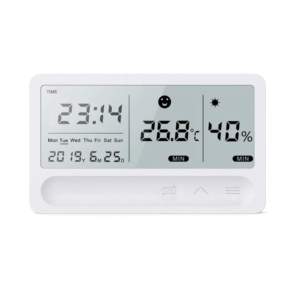 Multifunctional Digital LCD Touching Screen Weather Clock Temperature and Humidity Monitoring Meter