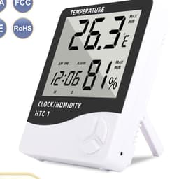 ABS Digital Multi-Functional Temperature Humidity Meter Home Large Screen Alarm Clock