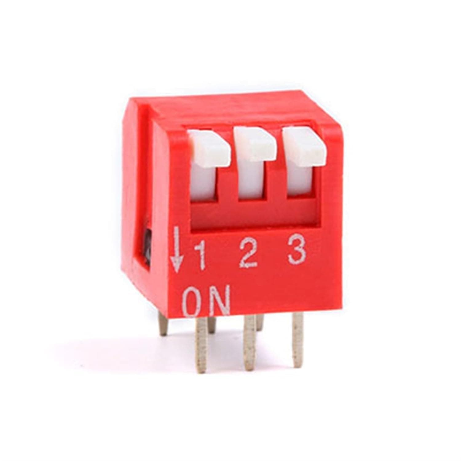 10Pcs/lot Slide Type Lateral Switch 2 3 4 5 6 8 Bit .54mm Position Way DIP Red Pitch Toggle Snap(Black)
