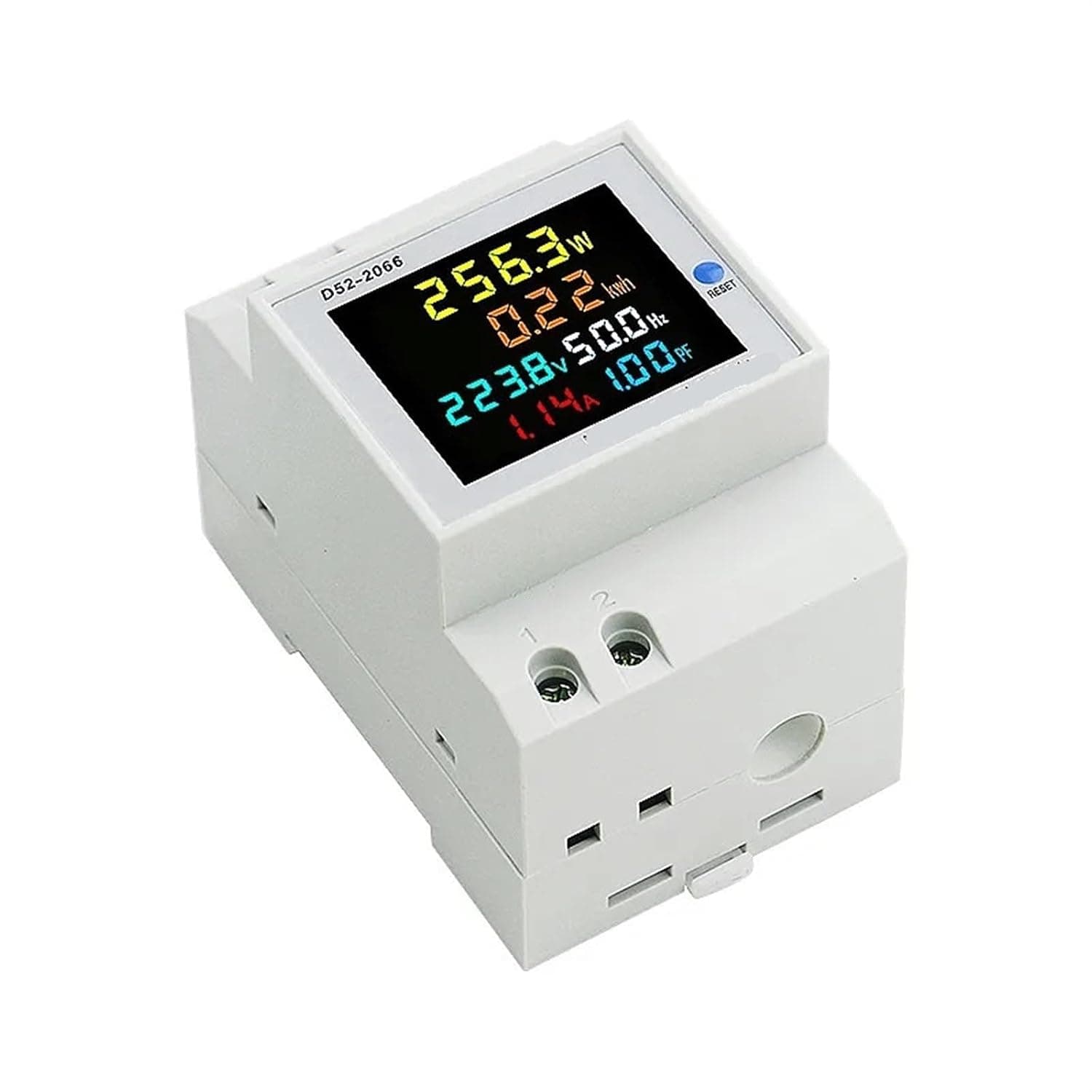 6 IN1 Display Smart Meter AC40-300V 250-450V Voltage Current Power KWH Electric Frequency D52-2066 1Pcs(Built-in CT,40-300V)