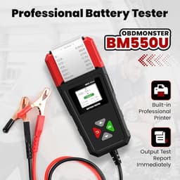 Golf Cart Battery Meter 12V 24V 36V 48V 60V 72V + Battery Tester with Built-in Printer 6V/12V/24V