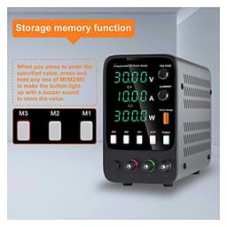 DC Power Supply Variable, DC Power Supply 30V 10A Lab Programmable Memory Function Adjustable Bench Power Source Voltage Regulator Switch 60V 5A