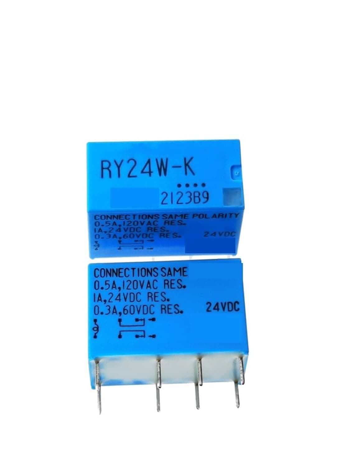 5Pcs RY5W-K RY-5W-K 5VDC RY12W-K RY-12W-K 12VDC RY24W-K RY-24W-K 24VDC DIP-8 1A 5V 12V 24V Signal Relay(OneColor)