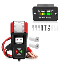 Golf Cart Battery Meter 12V 24V 36V 48V 60V 72V + Battery Tester with Built-in Printer 6V/12V/24V