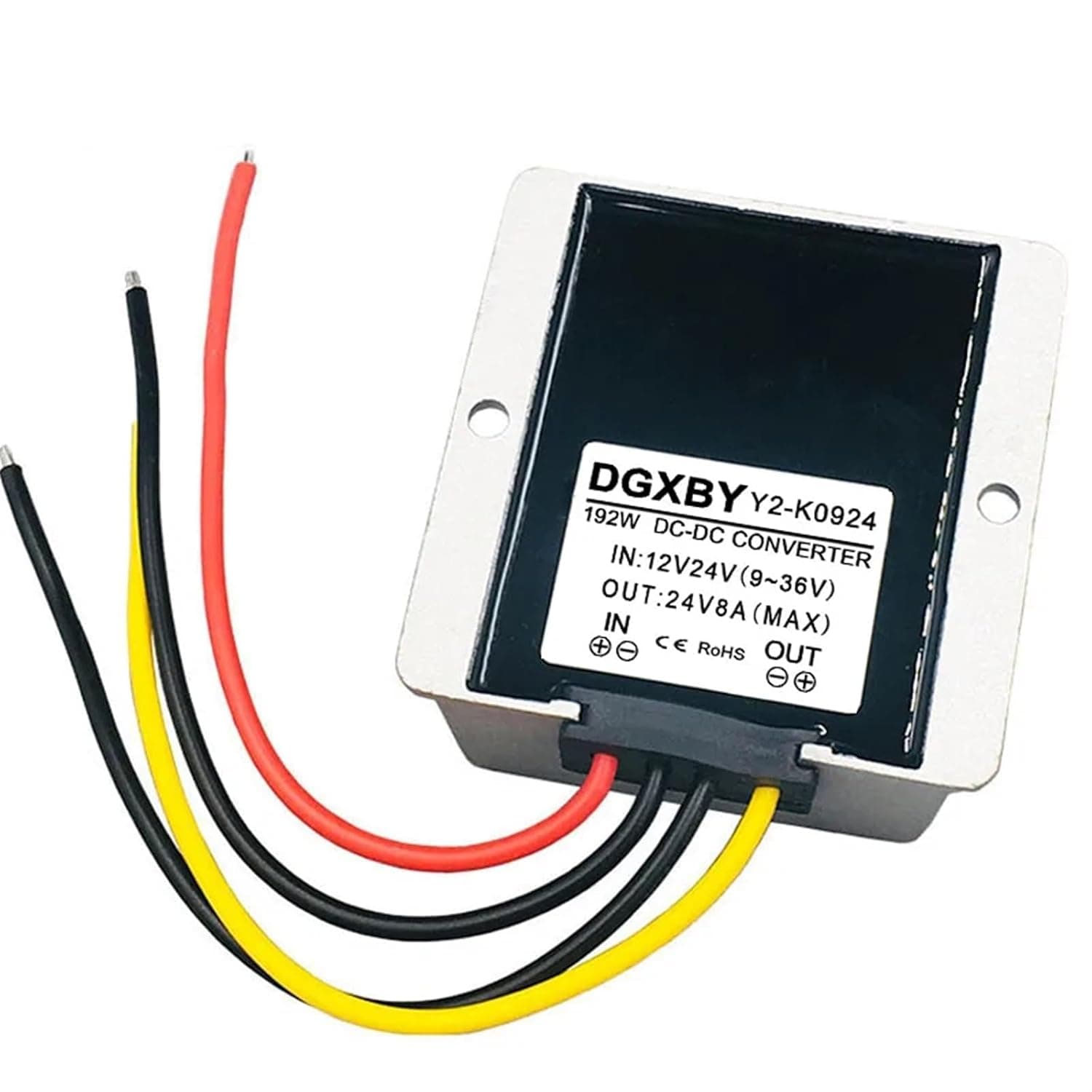 12V24V to 24V 15A 20A Stabilized Power Supply Module DC9V~36V to 24V 5A 6A 8A 10A Car Power Automatic Buck-Boost Converter(9-36V to 24V 8A)