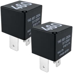 460 Relay 1K0951253A 12V 30A 4-Pin Terminal 15 Relay (2-Pack)