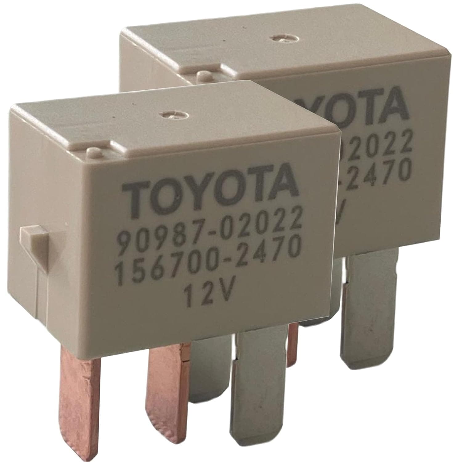 2PCS 90987-02022 156700-2470 Automotive Relay – 30A 12VDC 4-Pin Multipurpose Relay for Headlights, Fuel Pumps, Cooling Fans & More