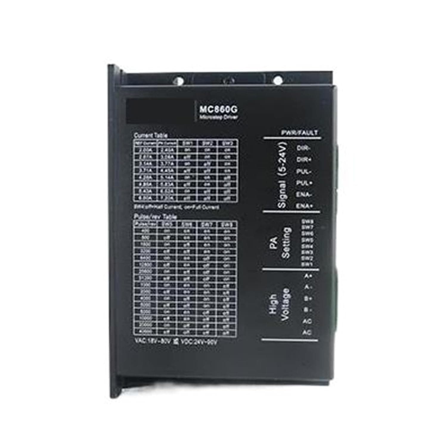 Digital Stepper Driver MC860G pul+dir MC860-MINI Size MC860P Analog or Switch Control 6A AC18-80V/DC24-110V for Nema34 StepMotor(MC860-MINI)