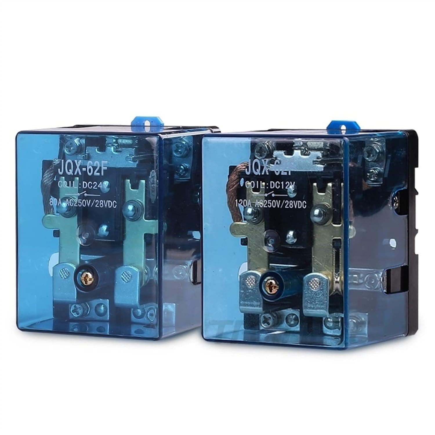 High-Power Relay 12V 24VDC 220VAC JQX-62F 2Z 80A Silver Contact Electric PCB 1Pcs