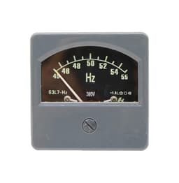 63L7-Hz Pointer Type AC220V 380V Analog Panel Frequency Meter Tester Gauge Indicator 45-55Hz Marine 80x80mm 1Pcs(380V)