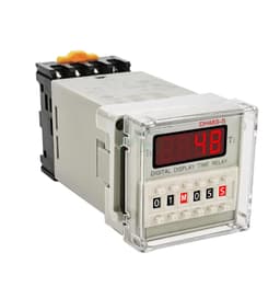 GUMMMY DH48S-S 1Z 2Z Repeat Cycle Multifunction Digital 0.01S-9999H Timer Relay On Delay 8 Pins SPDT 12/24/110/220V with Socket (Color : DH48S-1Z