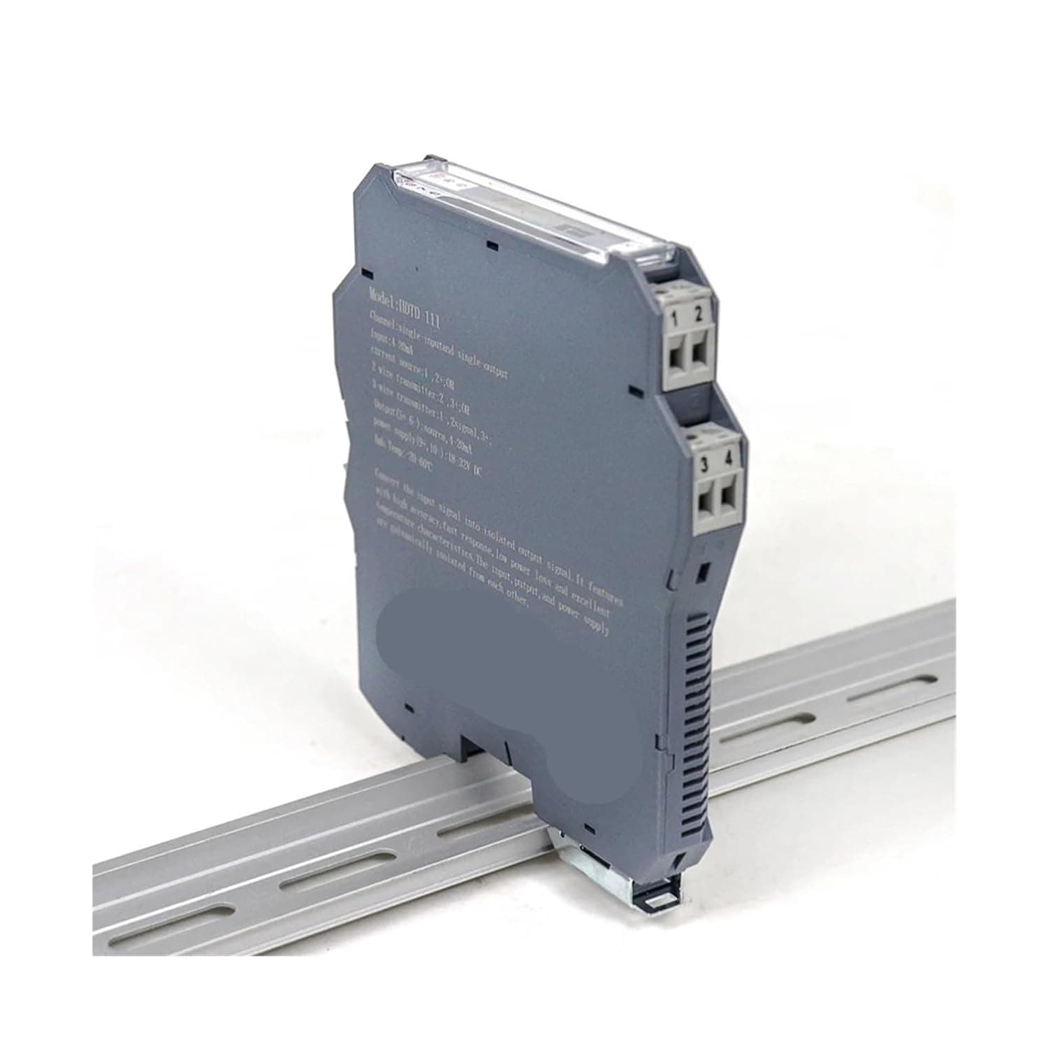 220V Power Supply Signal Conditioner 2 Channel 4-20mA Signal Isolator Converter Analog Signal Isolator(1-5V IN-220V-0-10V)