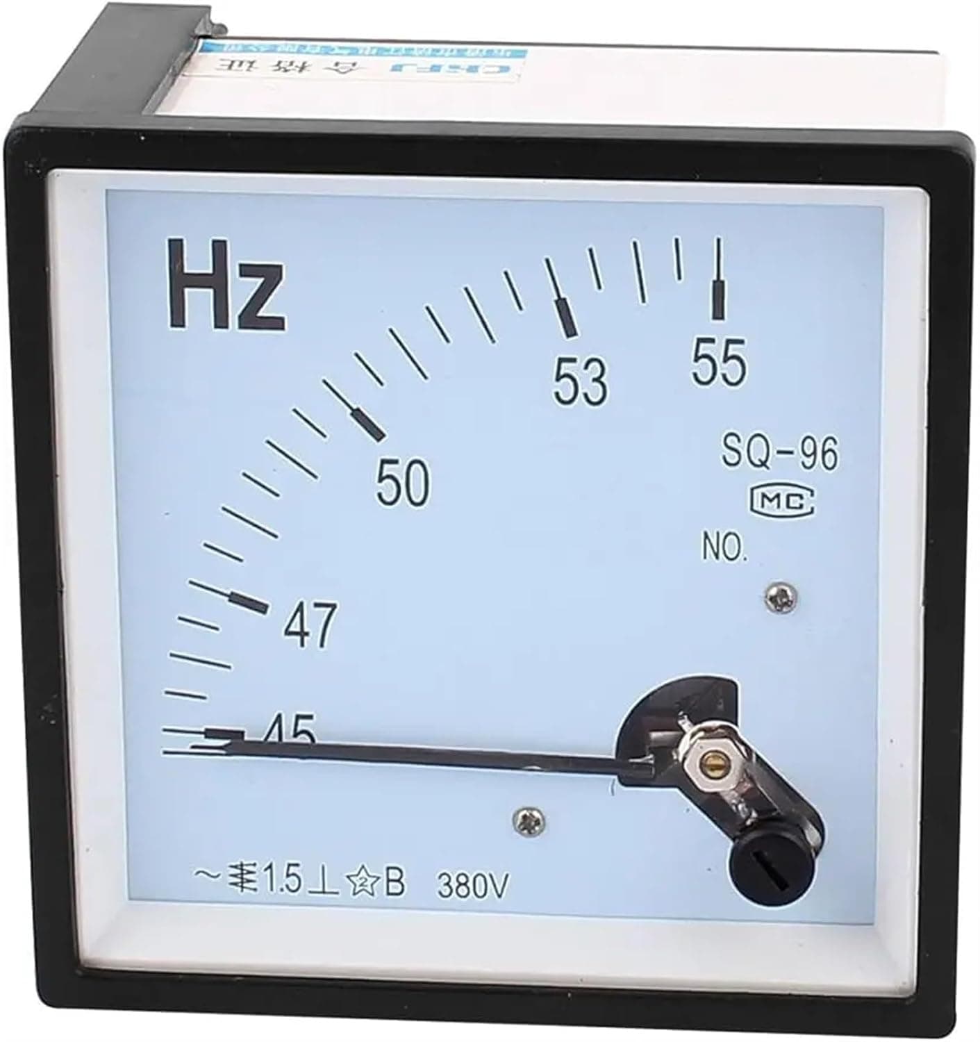 SQ-96 Pointer Type AC Frequency Meter 380V 220V 100V 45-55Hz Measurement Panel 96mm X 1Pcs(110V)