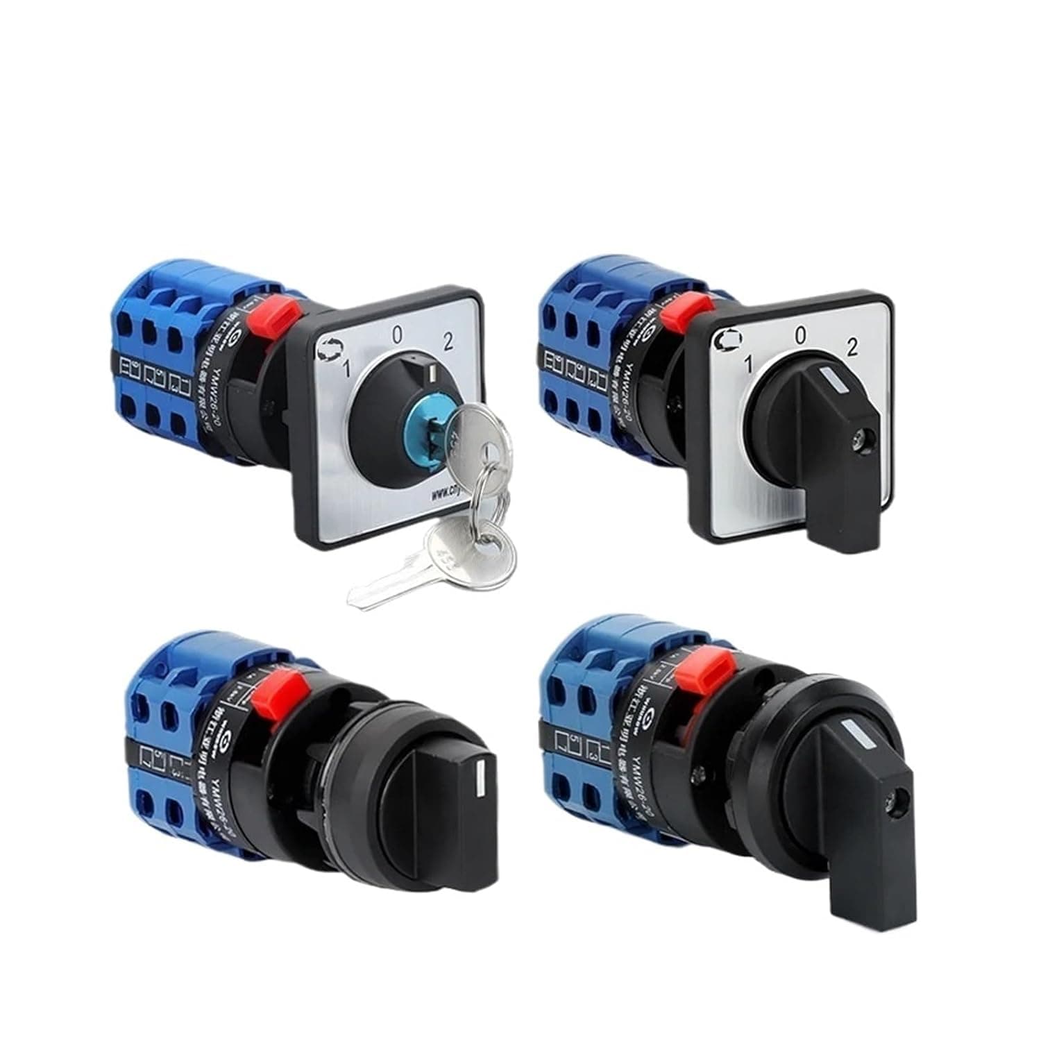 1pcs LW26-20S Series 22mm Single Hole Installation Rotary Cam Switch 20A Changeover Selector YMW26(Long Knob S2,3P)